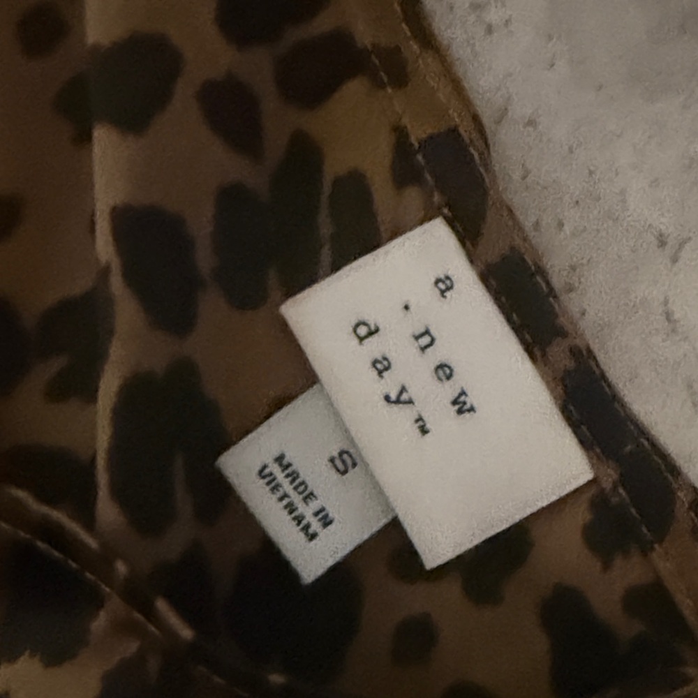Leopard Print Slip Midi Dress Small - Picture 2 of 5